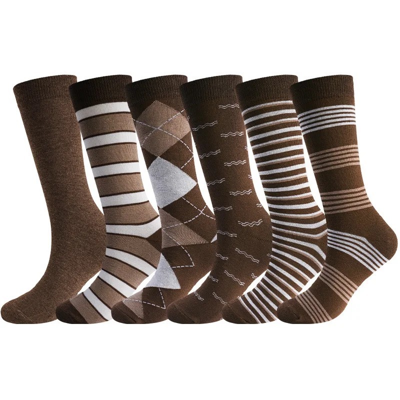 Vintage Fashion Enthusiasts - 6 paires de chaussettes vintage marron