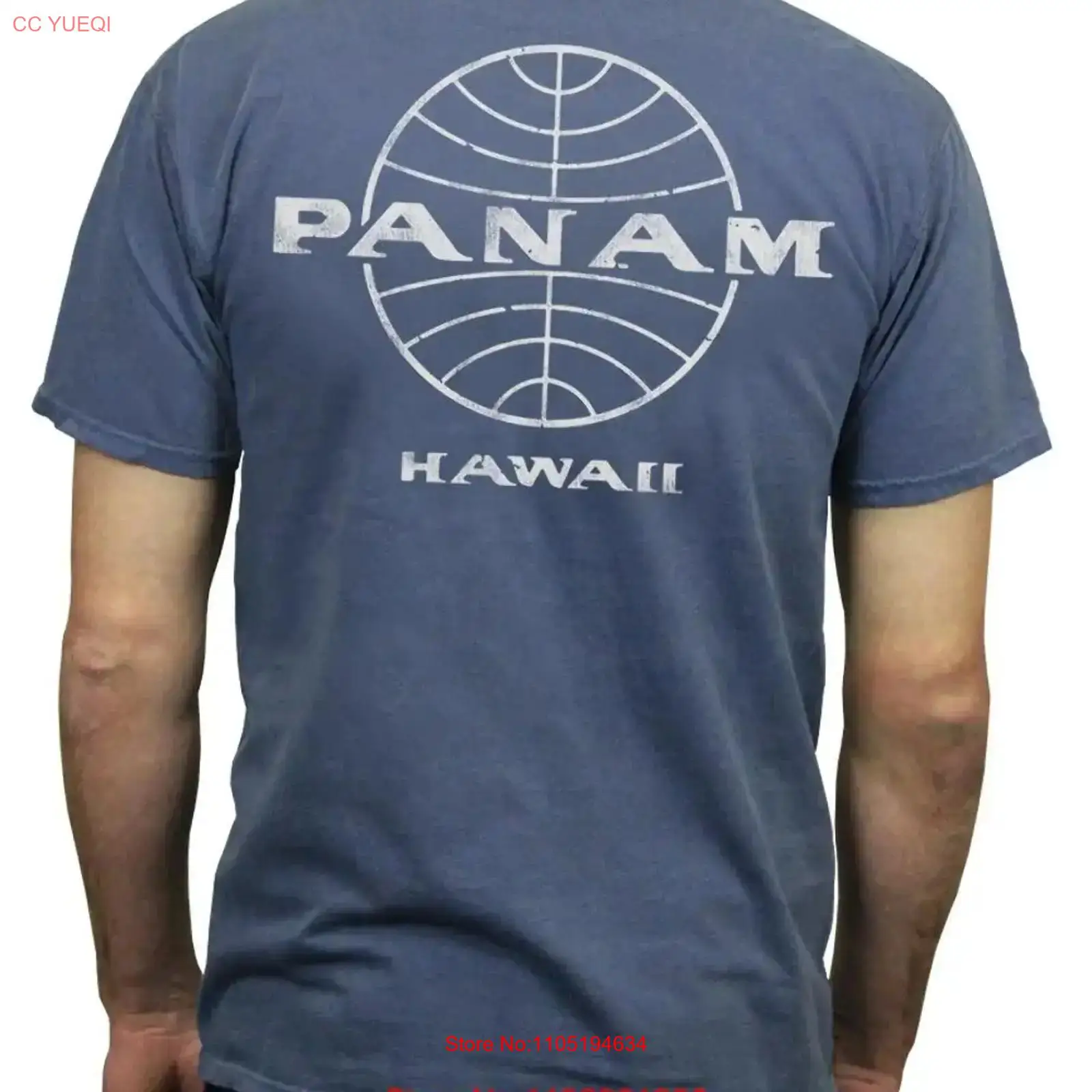 Vintage Fashion Jersey - Pan Am Globe t-shirt vintage lavé