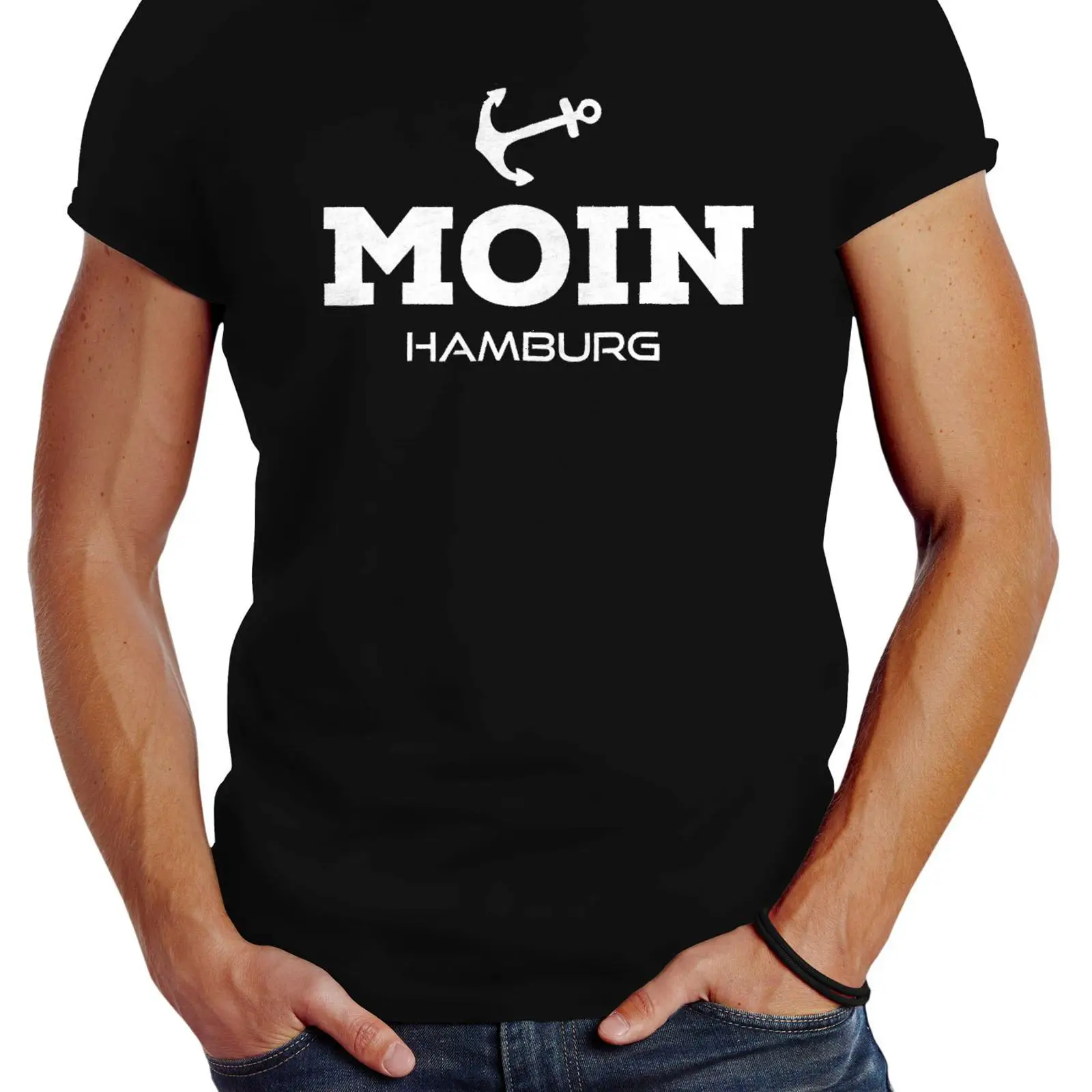 Vintage Fashion Hamburg - T-shirt pour homme Neverless Moin Hamburg