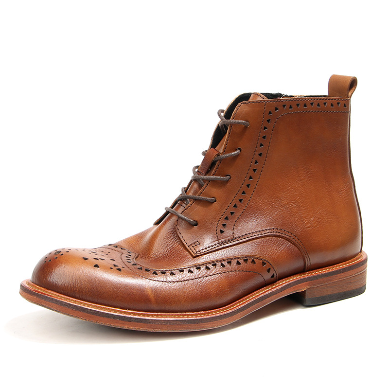 Vintage Outdoor Fashion - Bottines Chelsea Vintage en cuir véritable
